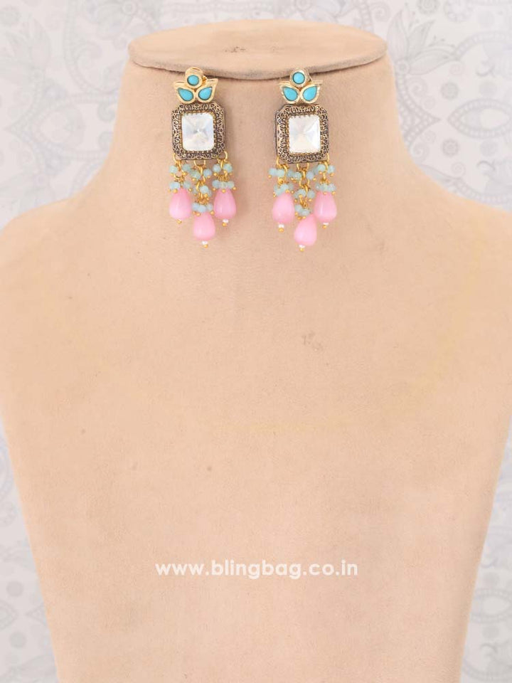 Turquoise Hiral Kundan Jewellery Set