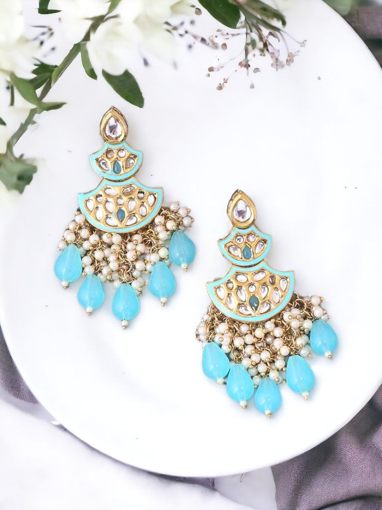 Turquoise Jagrati Chaandbalis