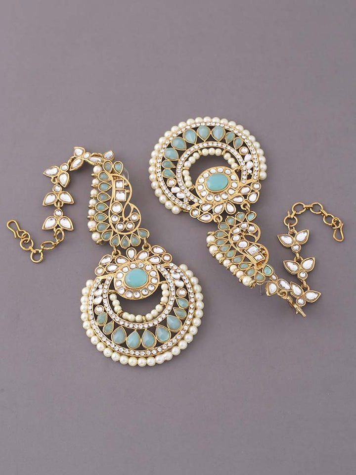 Turquoise Jharokha Sahara Chandbalis