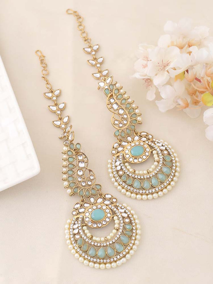 Turquoise Jharokha Sahara Chandbalis