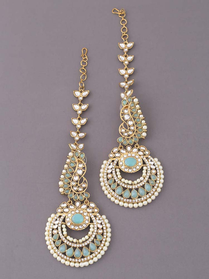 Turquoise Jharokha Sahara Chandbalis