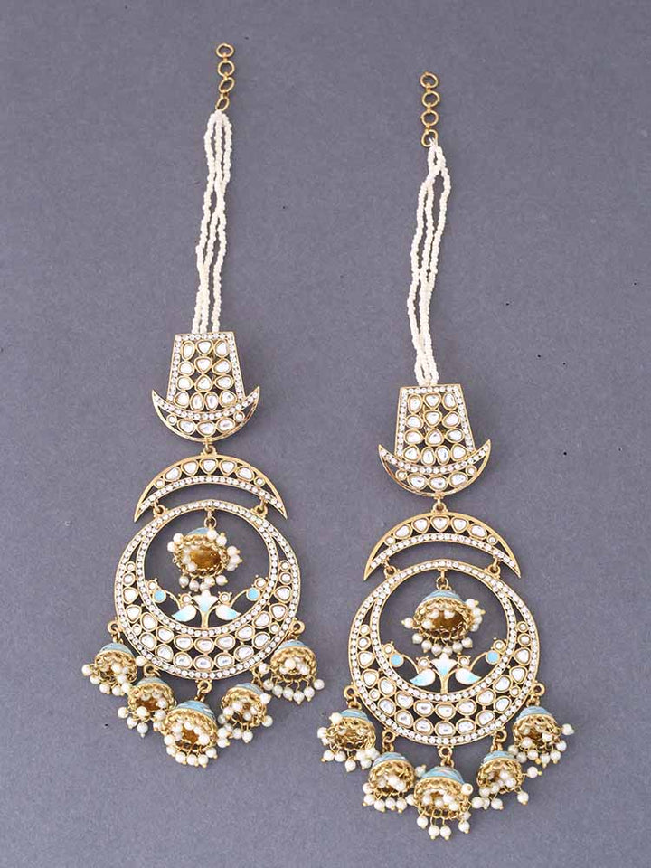 Turquoise Jhulam Jhumkis