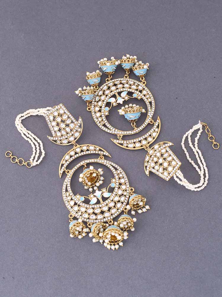 Turquoise Jhulam Jhumkis