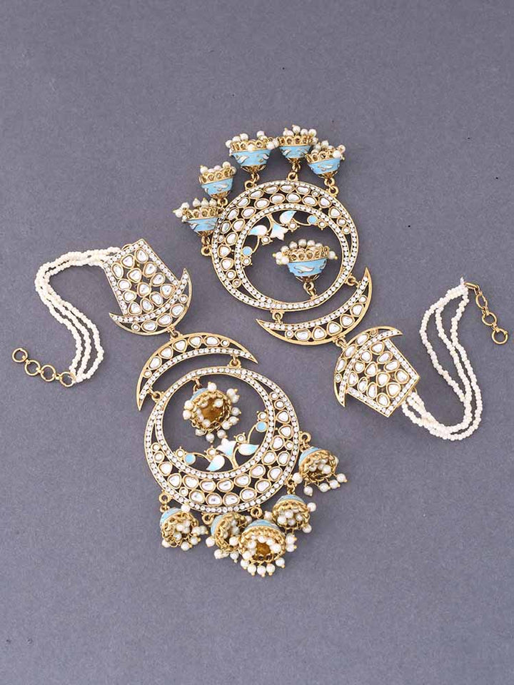 Turquoise Jhulam Jhumkis