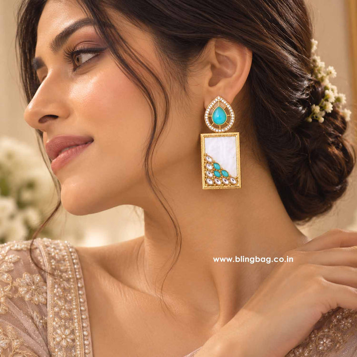 Turquoise Jisha Danglers