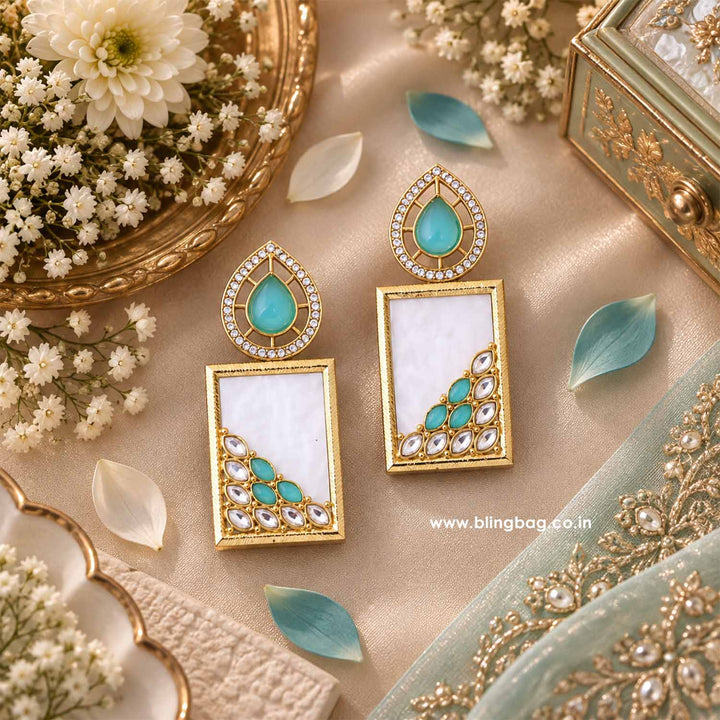 Turquoise Jisha Danglers