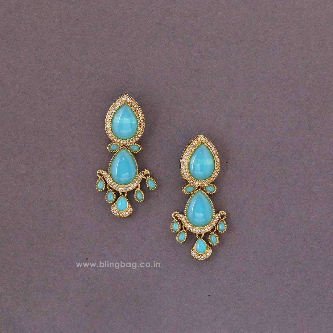 Turquoise Khyaati Danglers