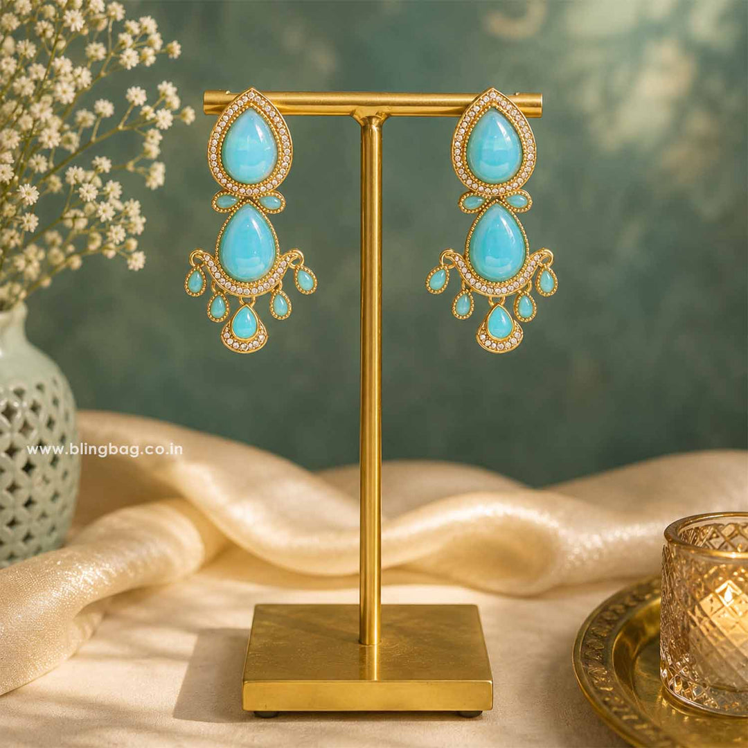 Turquoise Khyaati Danglers
