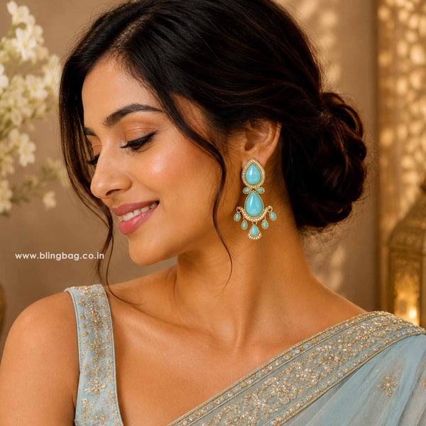 Turquoise Khyaati Danglers