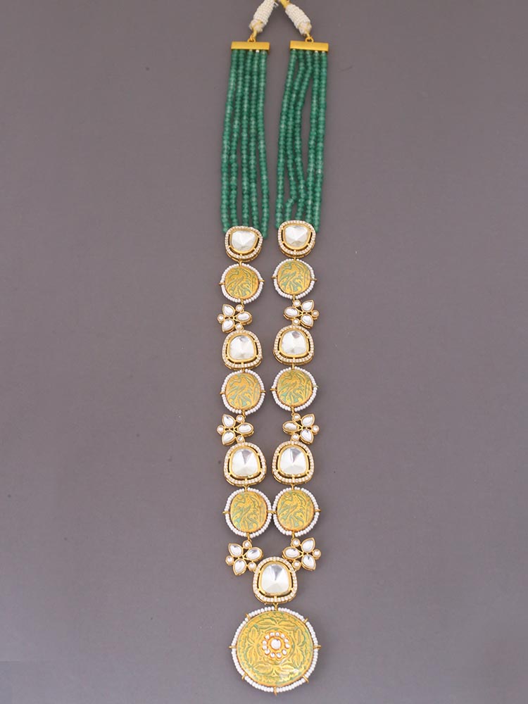 Turquoise Krutika Kundan Jewellery Set
