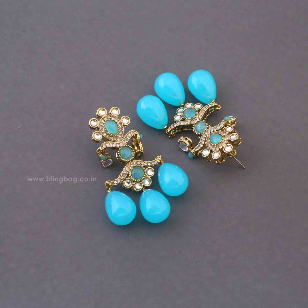 Turquoise Kumud Danglers