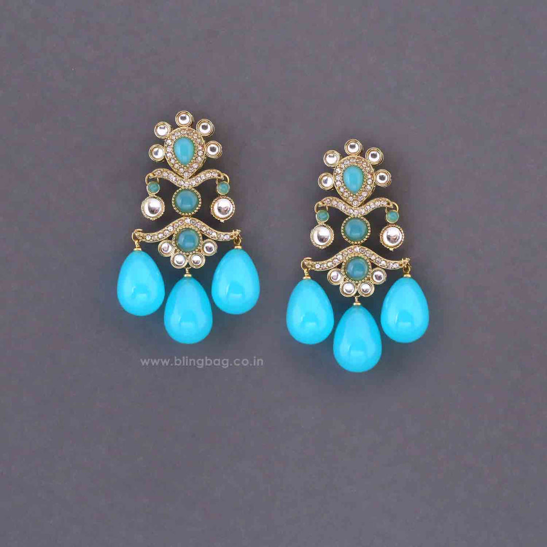 Turquoise Kumud Danglers