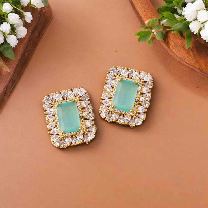 Turquoise Llorente Zirconia Studs