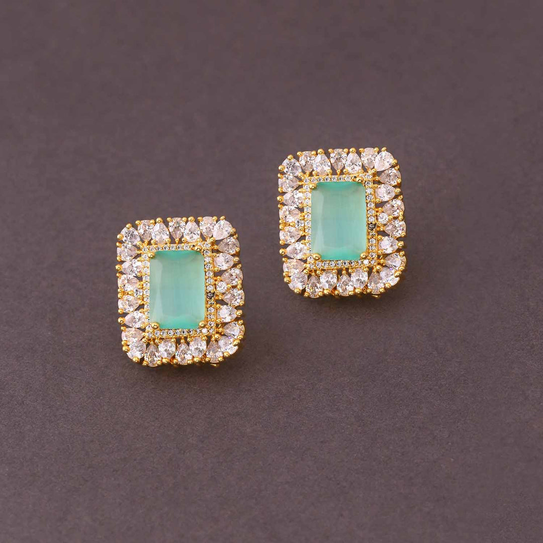 Turquoise Llorente Zirconia Studs