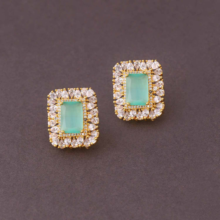 Turquoise Llorente Zirconia Studs