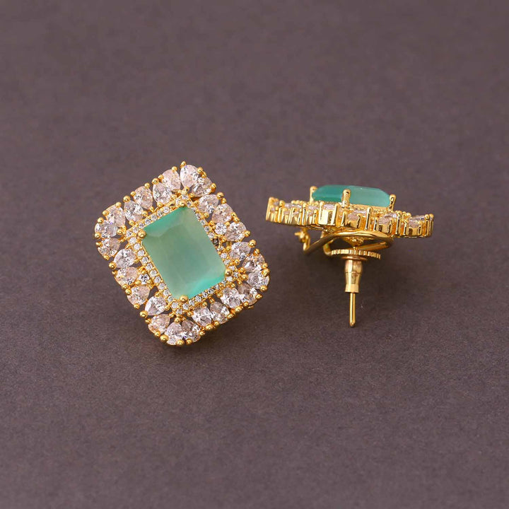 Turquoise Llorente Zirconia Studs