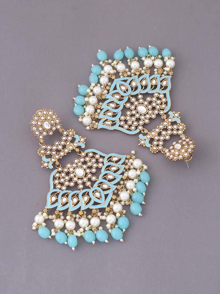 Turquoise Maanvi Chaandbalis