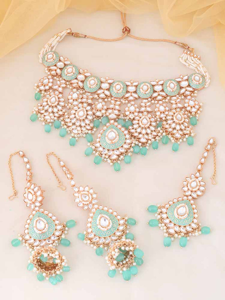 Turquoise Maithili Jewellery Set