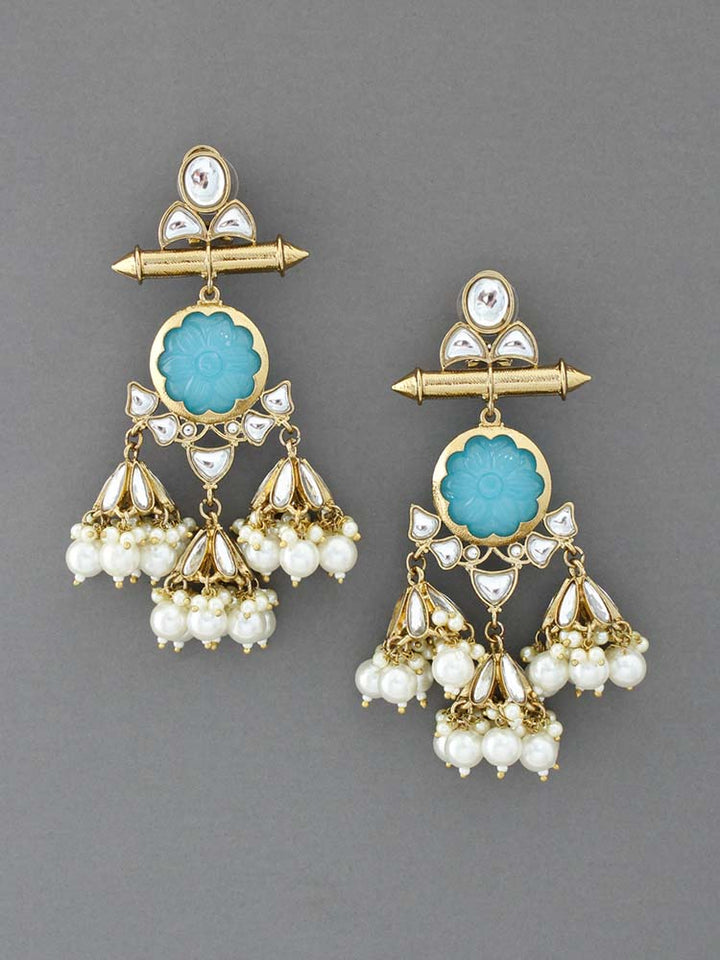Turquoise Manjusri Jhumkis