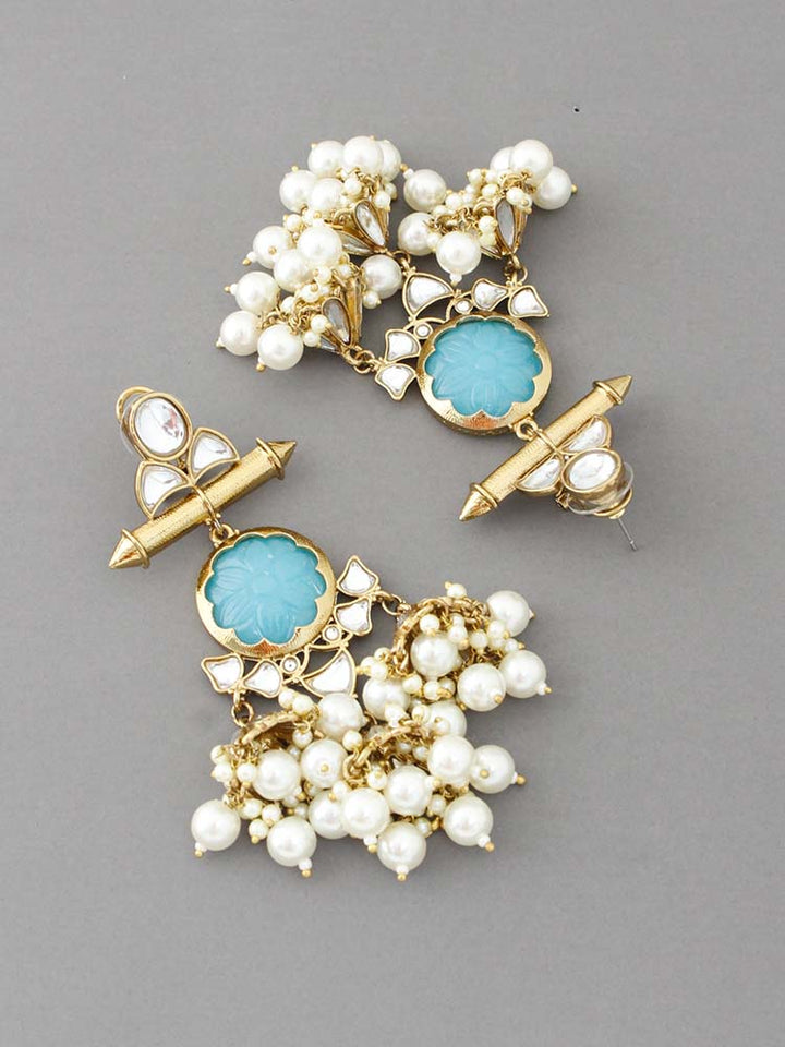 Turquoise Manjusri Jhumkis