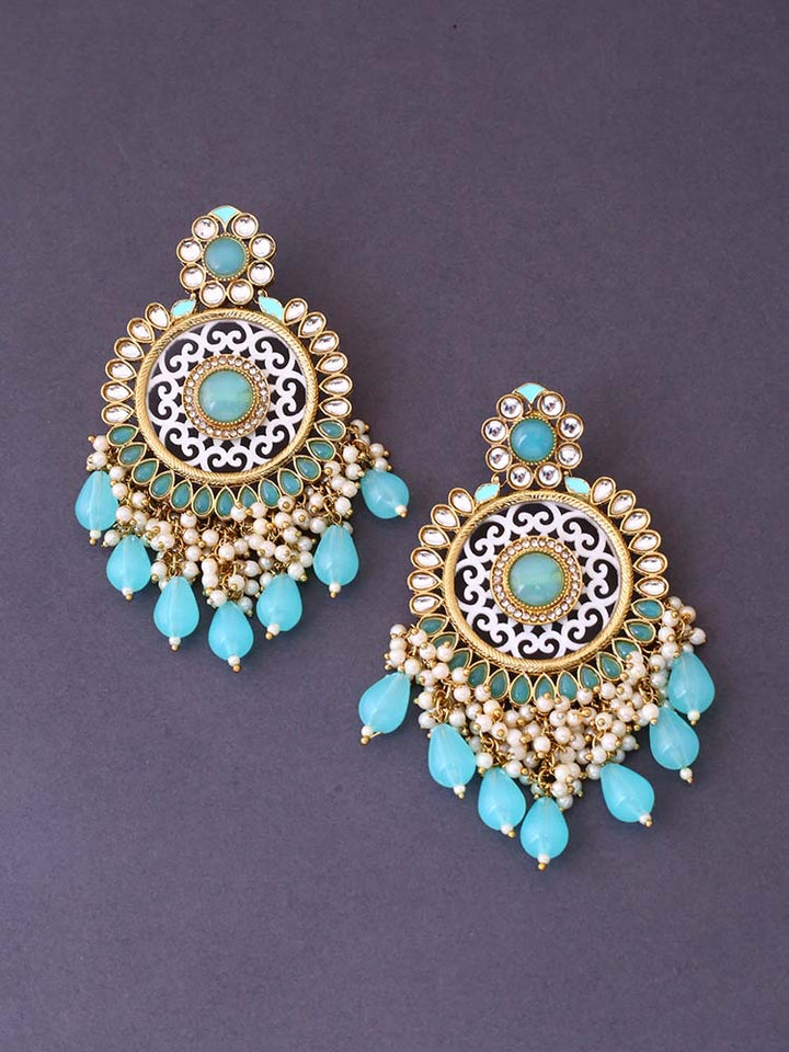 Turquoise Miraya Chandbalis