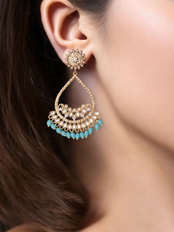 Turquoise Mishti Chandbalis