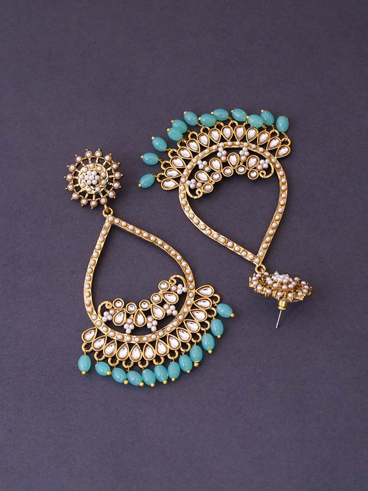 Turquoise Mishti Chandbalis