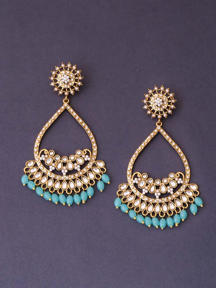 Turquoise Mishti Chandbalis