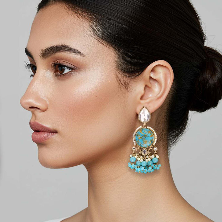 Turquoise Mylah Chandbalis