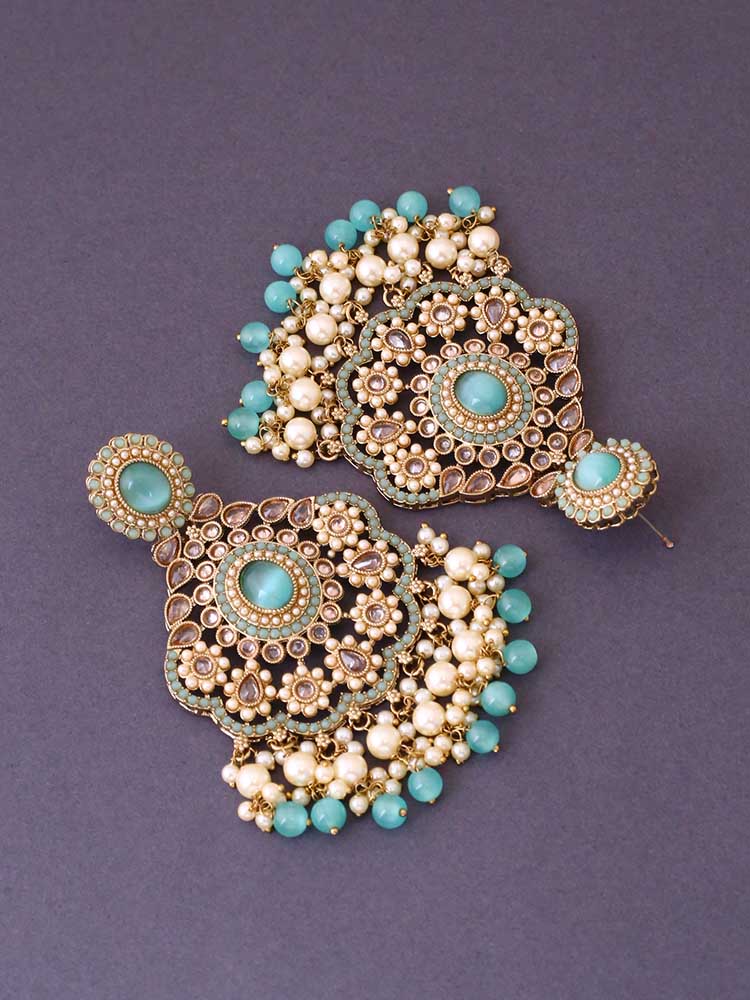 Turquoise Navya Chandbalis
