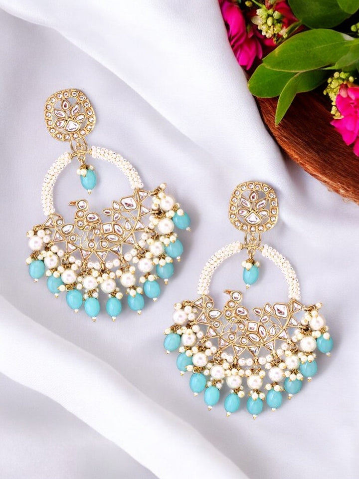 Turquoise Nishi chandbalis