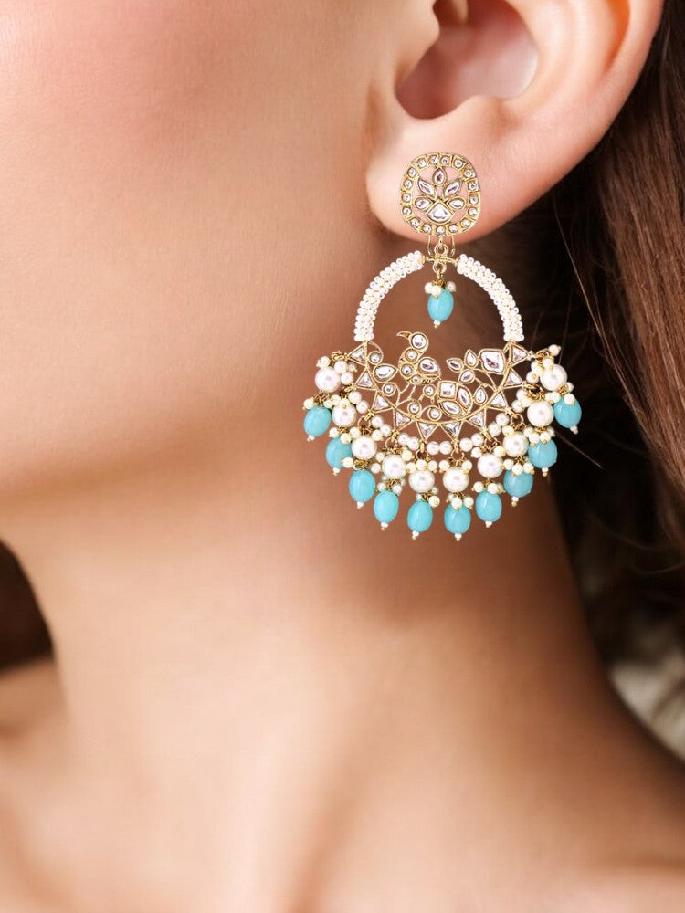 Turquoise Nishi chandbalis