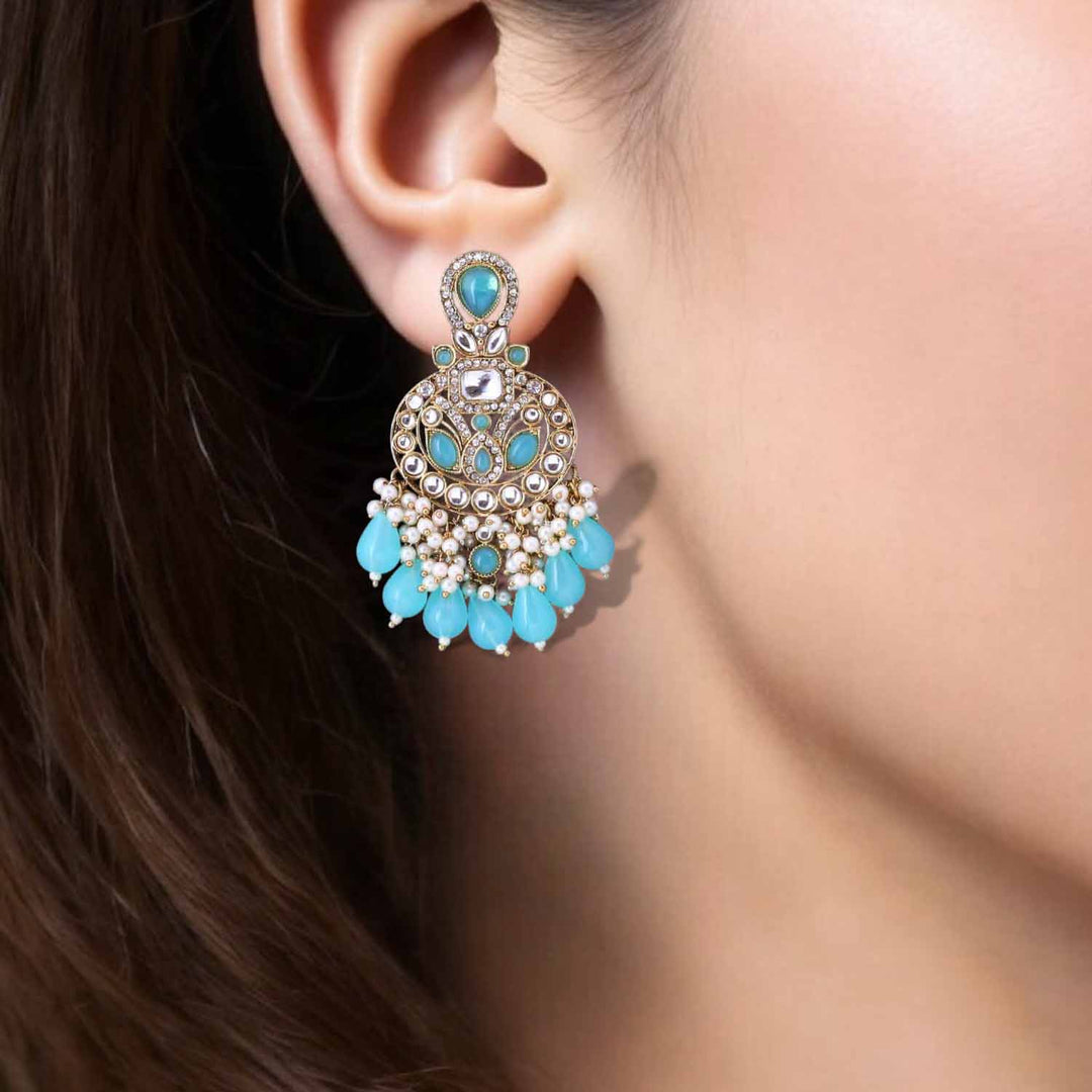 Turquoise Nitaara Chandbalis