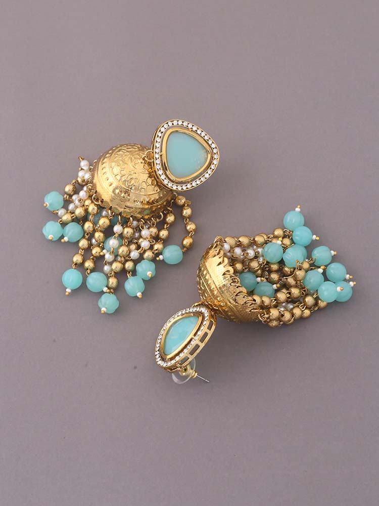 Turquoise Pavitra Jhumkis