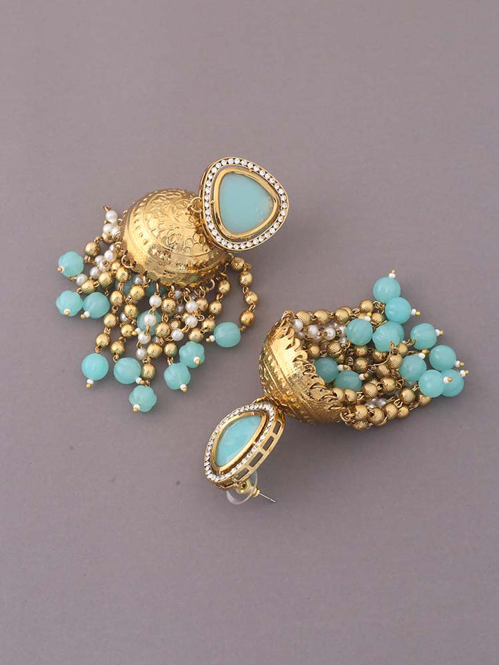 Turquoise Pavitra Jhumkis