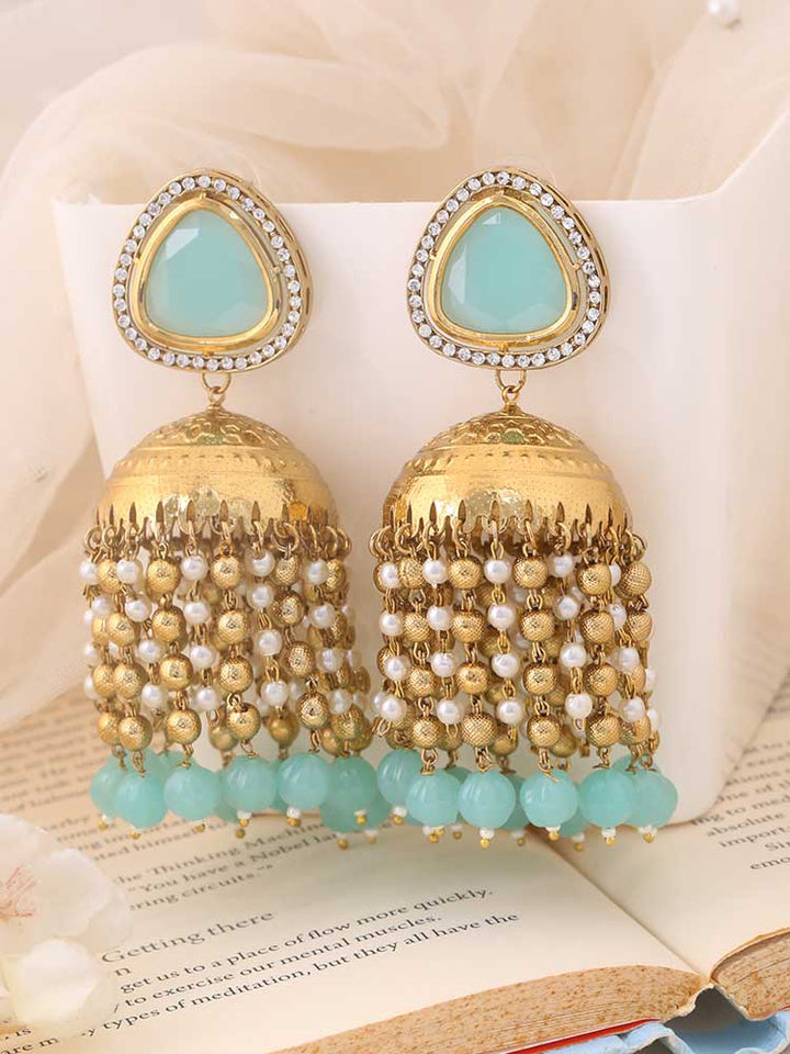 Turquoise Pavitra Jhumkis