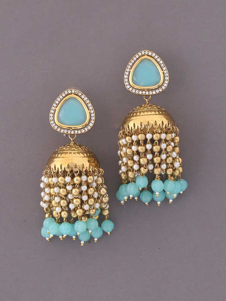 Turquoise Pavitra Jhumkis