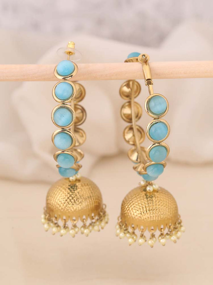 Turquoise Perry Ethnic Jhumkis