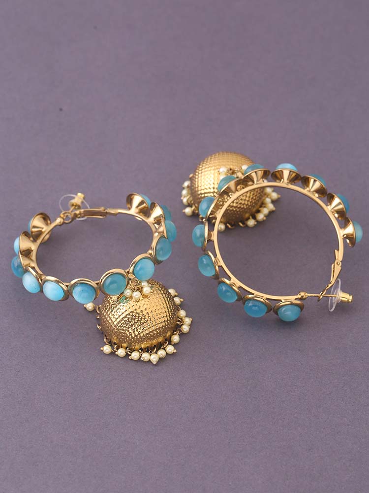 Turquoise Perry Ethnic Jhumkis