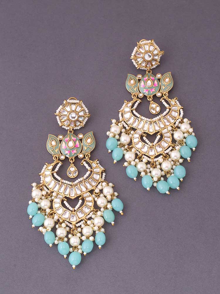 Turquoise Peshani Danglers Earrings