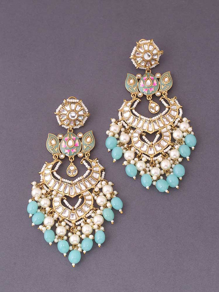 Turquoise Peshani Danglers Earrings