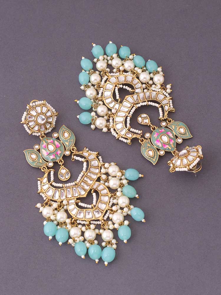 Turquoise Peshani Danglers Earrings