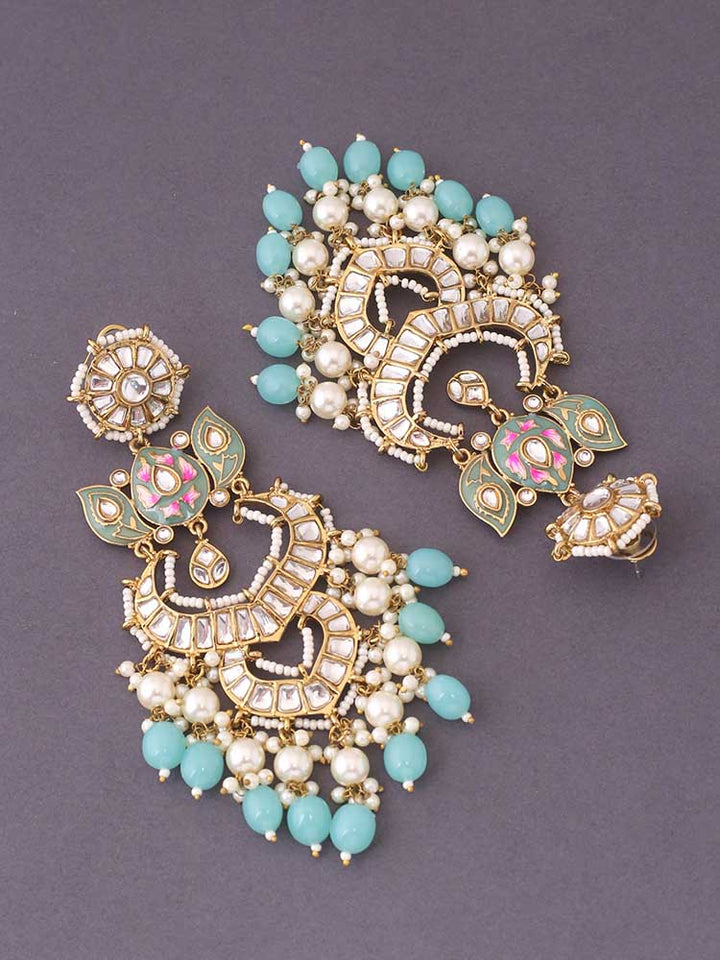 Turquoise Peshani Danglers Earrings