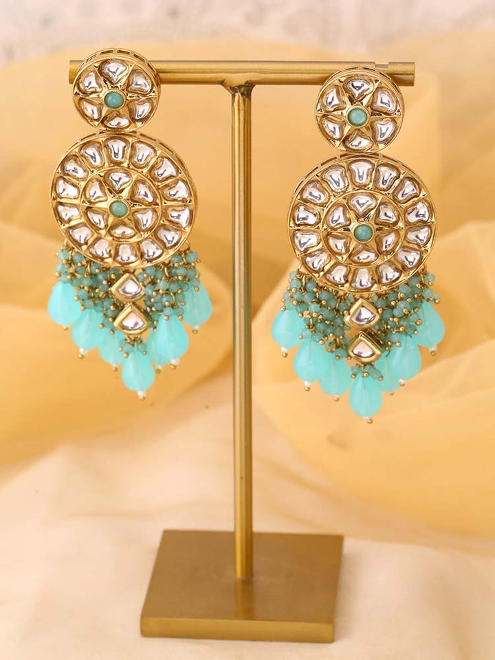 Turquoise Rachna Chandbalis