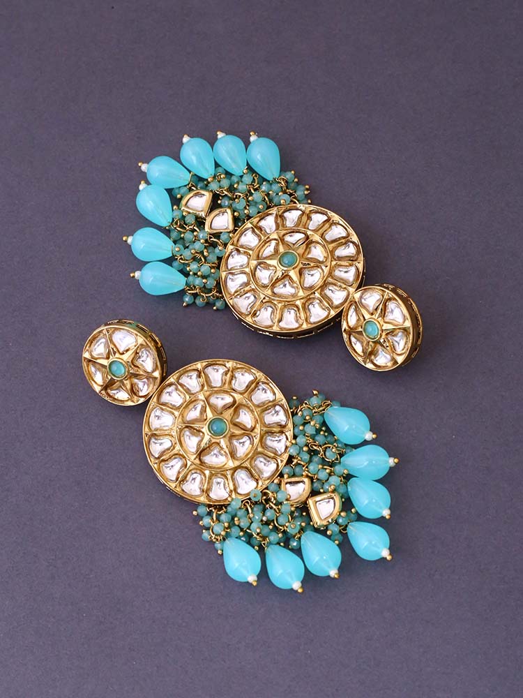 Turquoise Rachna Chandbalis