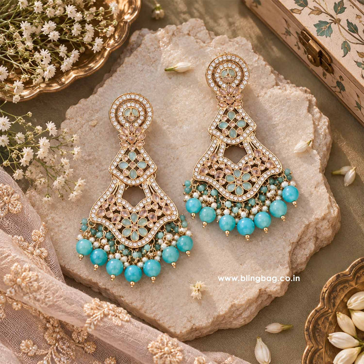 Turquoise Riyashi Danglers