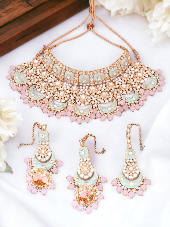 Turquoise Rohira Kundan Jewellery Set