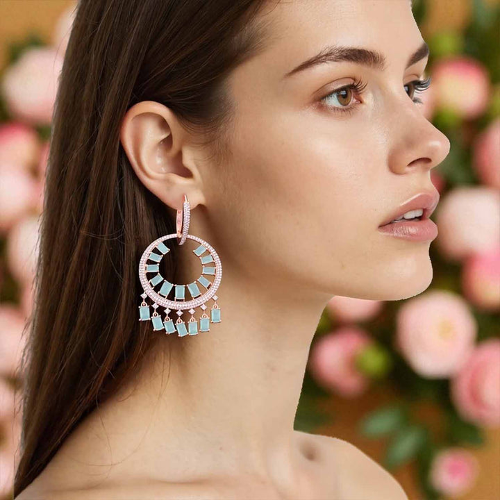 Turquoise Saranda Zirconia Danglers