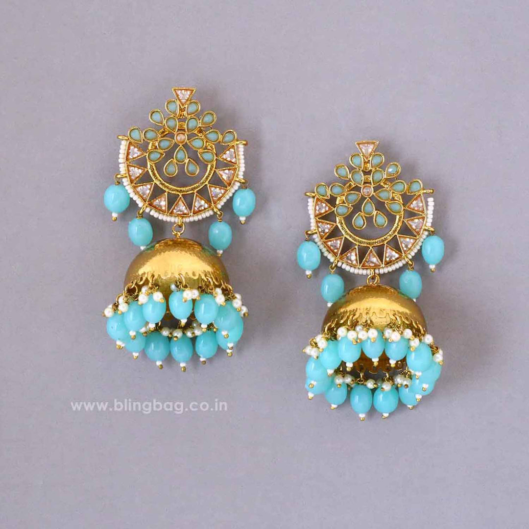 Turquoise Tez Jhumkis - EOSS