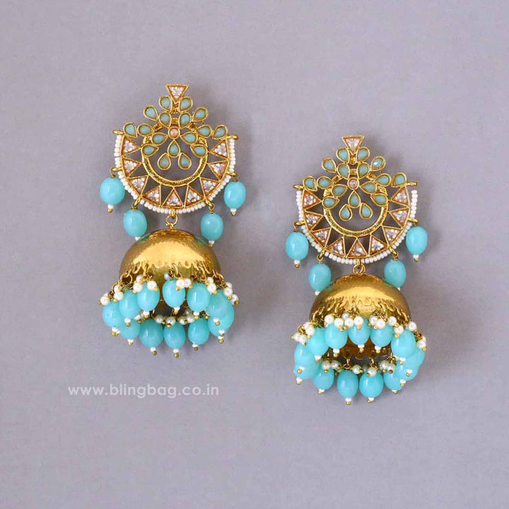 Turquoise Tez Jhumkis - EOSS